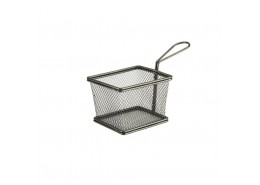 Serving Fry Baskets Rectangular Black
