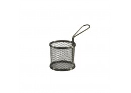 Serving Fry Baskets Round Black