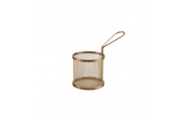 Serving Fry Baskets Round Copper