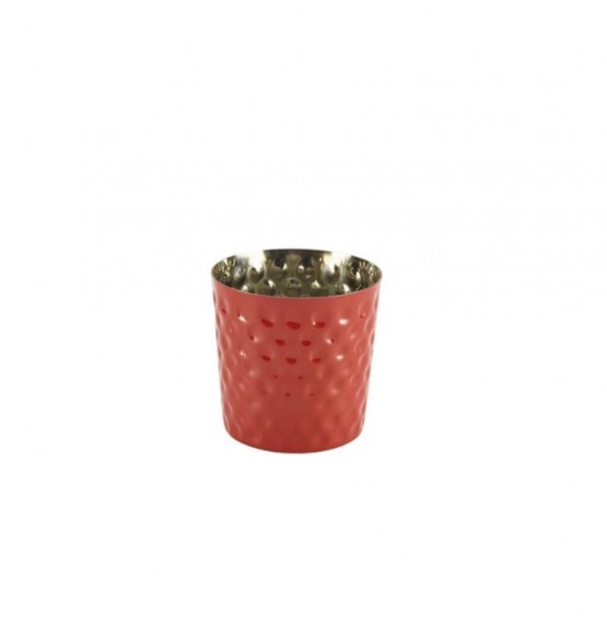 Serving Cups Hammered Red