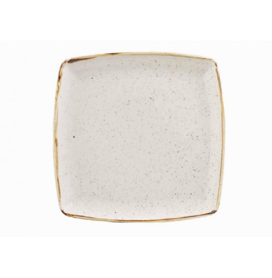 Stonecast Barley White Deep Square Plate