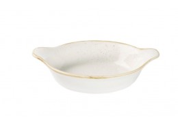 Stonecast Barley White Large Round Eared Dish