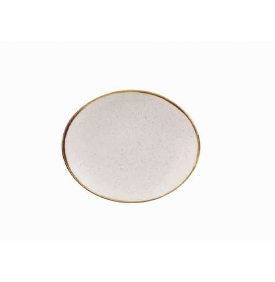 Stonecast Barley White Oval Coupe Plate