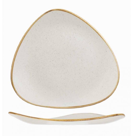 Stonecast Barley White Triangle Plate