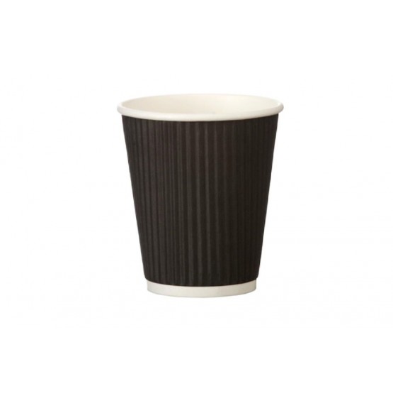 Triple Wall Black Ripple Hot Paper Cup