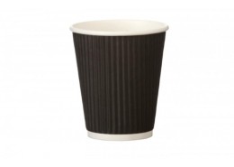 Triple Wall Black Ripple Hot Paper Cup