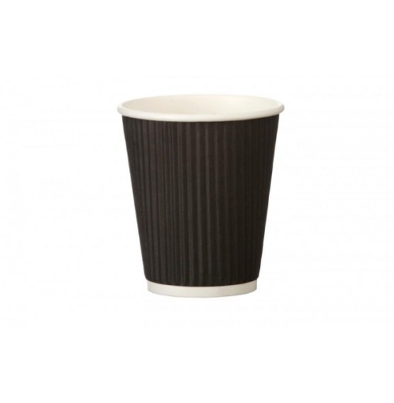Triple Wall Black Ripple Hot Paper Cup