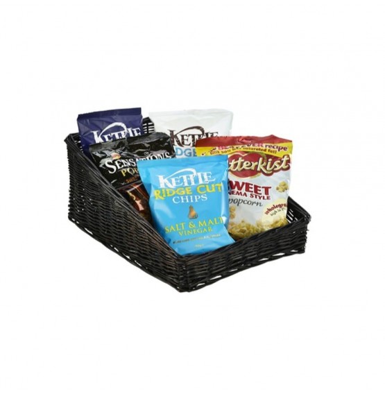 Wicker Display Basket Black