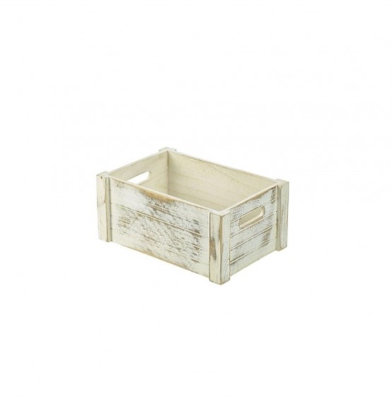 Wooden Crate White Wash Finish
