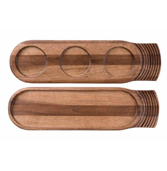 Large Single Handled Wooden Tray