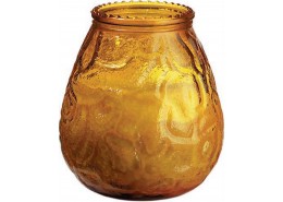 Duni Candle Glasses Venezia Amber/Honey