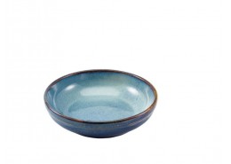 Terra Porcelain Aqua Blue Coupe Bowl