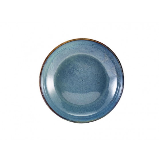Terra Porcelain Aqua Blue Coupe Bowl