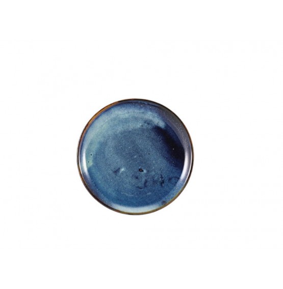 Terra Porcelain Aqua Blue Coupe Plate