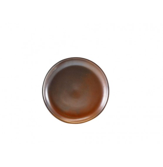 Terra Porcelain Rustic Copper Coupe Plate