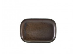 Terra Porcelain Black Rectangular Plate