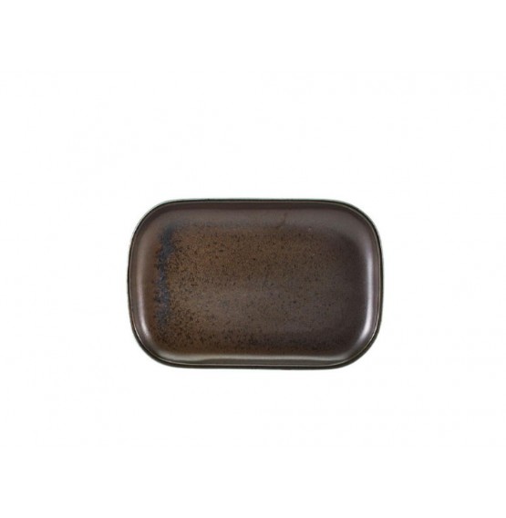 Terra Porcelain Black Rectangular Plate