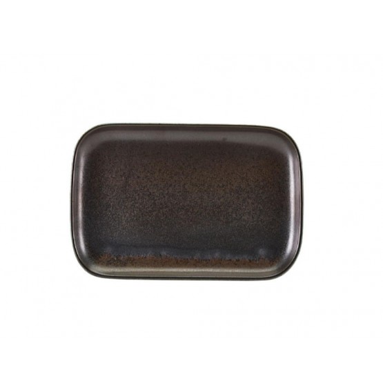 Terra Porcelain Black Rectangular Plate