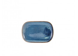 Terra Porcelain Aqua Blue Rectangular Plate