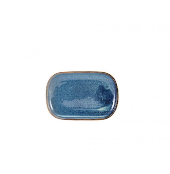 Terra Porcelain Aqua Blue Rectangular Plate