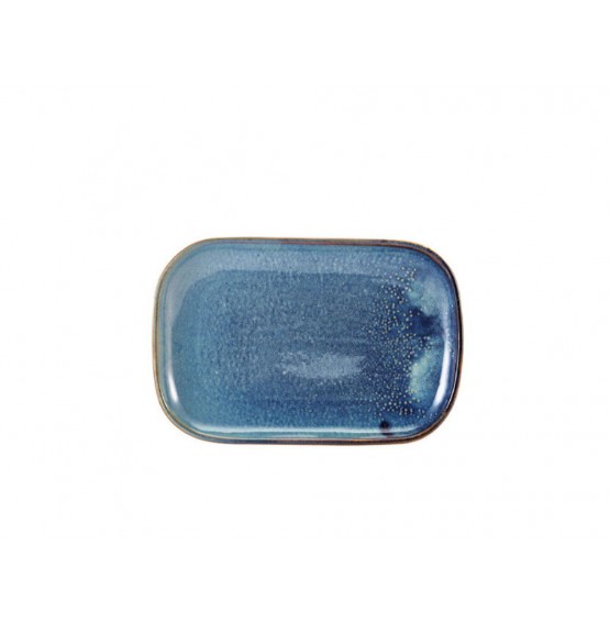Terra Porcelain Aqua Blue Rectangular Plate