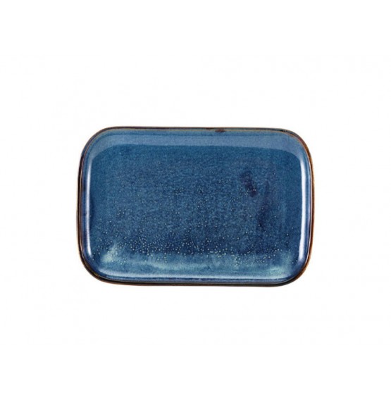 Terra Porcelain Aqua Blue Rectangular Plate
