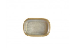 Terra Porcelain Matt Grey Rectangular Plate