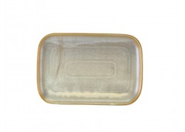 Terra Porcelain Matt Grey Rectangular Plate