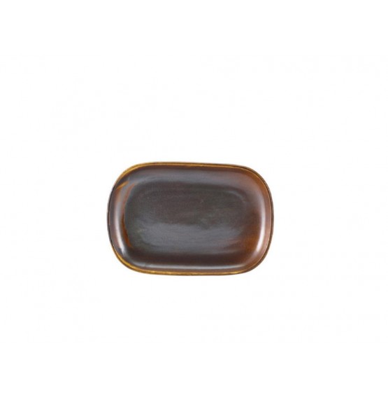 Terra Porcelain Rustic Copper Rectangular Plate