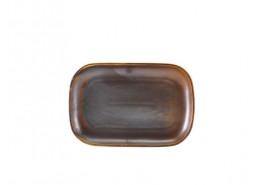 Terra Porcelain Rustic Copper Rectangular Plate