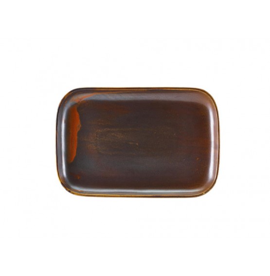 Terra Porcelain Rustic Copper Rectangular Plate