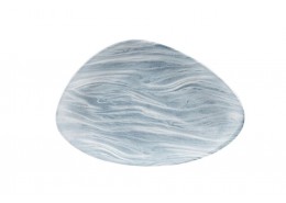 Fluid Pearl Grey Chefs' Triangle Plate