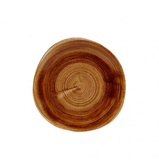 Patina Vintage Copper Organic Round Plate