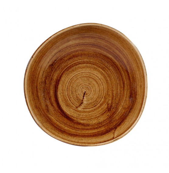 Patina Vintage Copper Organic Round Bowl