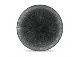 Agano Black Coupe Plate