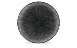 Agano Black Coupe Plate