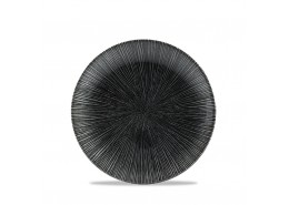 Agano Black Coupe Plate