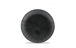 Agano Black Coupe Plate