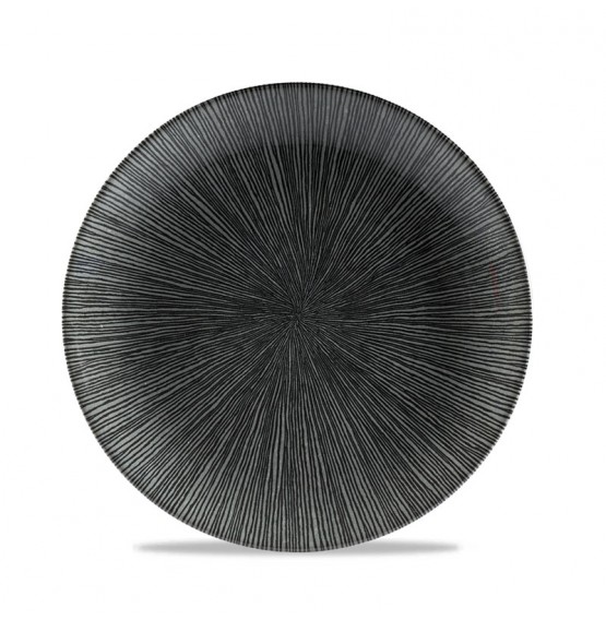 Agano Black Coupe Plate