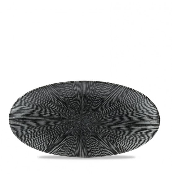 Agano Black Chefs' Oval Plate