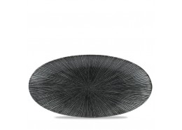 Agano Black Chefs' Oval Plate