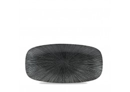 Agano Black Chefs' Oblong Plate No.3