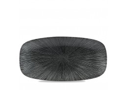 Agano Black Chefs' Oblong Plate No.4