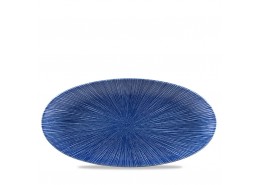 Agano Blue Chefs' Oval Plate