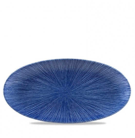 Agano Blue Chefs' Oval Plate