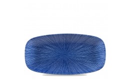 Agano Blue Chefs' Oblong Plate No.4