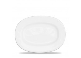 Alchemy White Rimmed Oval Dish