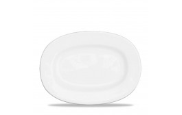 Alchemy White Rimmed Oval Dish