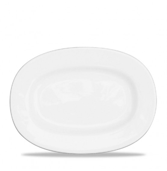 Alchemy White Rimmed Oval Dish