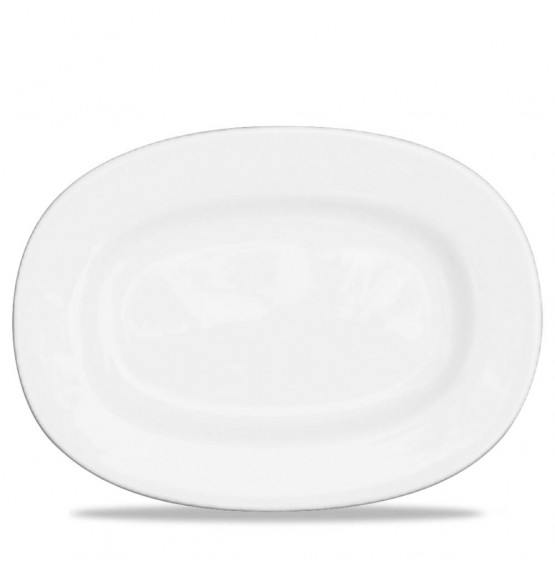 Alchemy White Rimmed Oval Dish